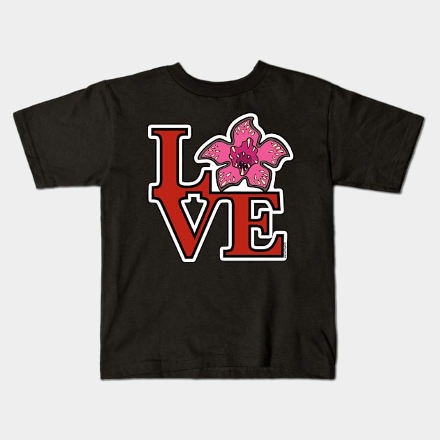 Demogorgon Love Kids T-Shirt by Stacy Kakes